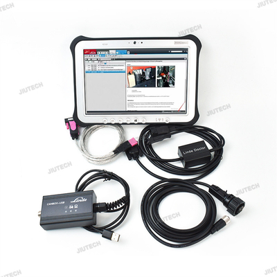Forklift diagnosis scanner for linde canbox doctor with FZ G1 tablet linde pathfinder diagnostic software Linde forklift