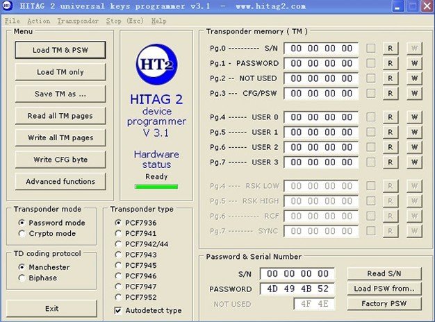Perangkat Lunak Programmer Hitag2 V3.1 1
