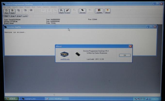 Tampilan perangkat lunak XPROG-M V5.3 2