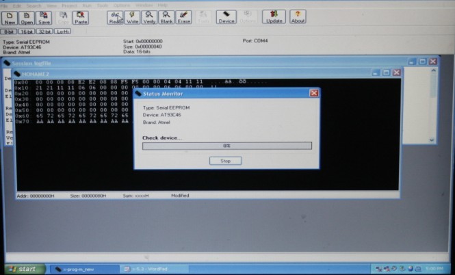 Tampilan perangkat lunak XPROG-M V5.3 3