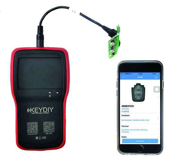 KEYDIY KD900 + untuk iOS Android Bluetooth Remote Maker-1