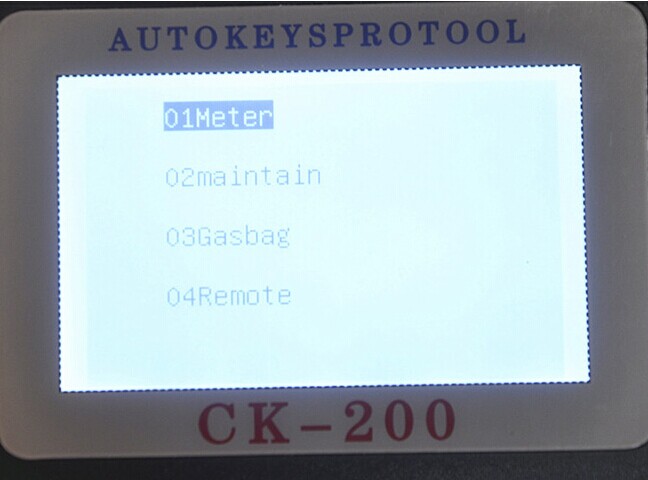 Tampilan Layar Programmer Kunci CK-200-7