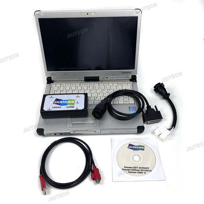 CF53 laptop+Doosan Diagnostic Tool with 2024 Software Version for Excavator Heavy Industry Engine System SCR DPF DMS-5 DCUECUG2