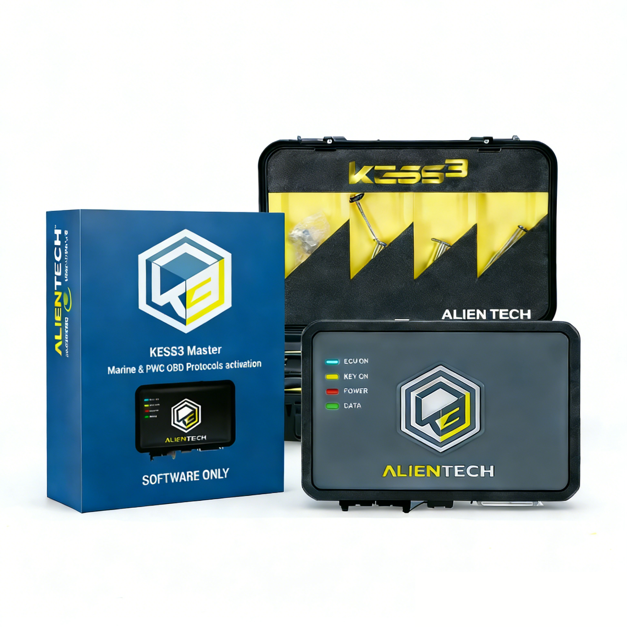 Unit Utama Alientech KESS V3 dengan Alat Penyetelan ECU Lisensi Budak ...