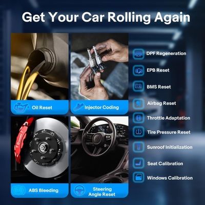 TOPDON TopScan PRO Mid-level Diagnostic Tool 13 Reset Functions I/M Readiness, Injector Coding, Tire Pressure Reset, Sunroof Initializatio
