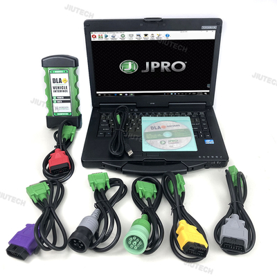 Laptop CF53 dengan 2024 DLA untuk alat diagnostik jpro + 2.0 Vehicle Interface Diesel Perangkat lunak terbaru Hard Duty Truck Scanner Alat diagnostik
