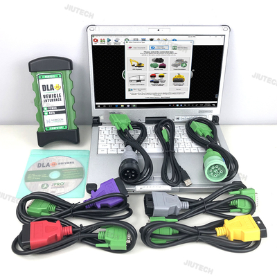 Laptop CFC2 + untuk diagnostik jpro dla 2024 DLA+2.0 Antarmuka Kendaraan Alat Diagnostik Scanner Truk Tugas Berat Terbaru