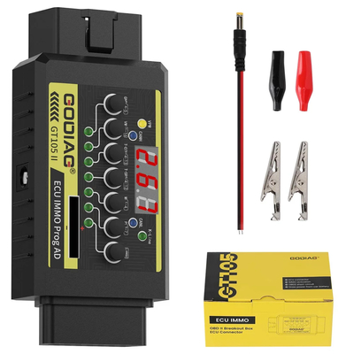 GODIAG GT105 II ECU IMMO Prog AD Break Out Box ECU Konektor GT105 II dengan fungsi prompt tegangan alarm