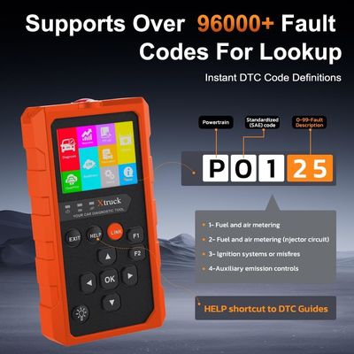 Xtruck 819 OBD2 Scanner and Car Diagnostic Tool with Bluetooth Connectivity for Vehicles Since 1996 - Fault Code Diagnosis & Clearing and 10M Wireless Range