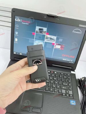 Untuk MAN T427 ALAT DIAGNOSTIK INTERFACE DIAGNOSTIK TRUK Perangkat Pemrograman Parameter Kalibrasi WLAN Pemantauan Laptop CF53