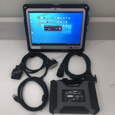 Terbaru SUPER MB Pro M6 + Diagnosis V CI dengan Multiplexer XENTRY untuk Alat Diagnostik Truk Mobil Benz dan Tablet CF33